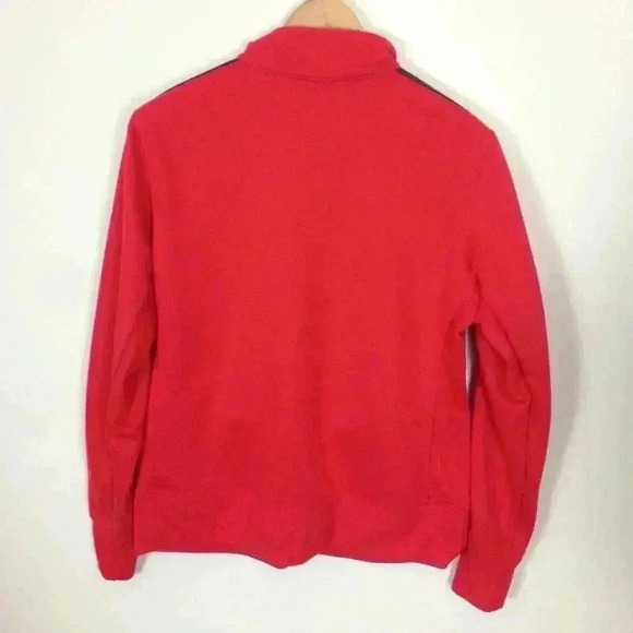 Reebok Women Red Large Full Zip Striped Jacket - Picture 5 of 5